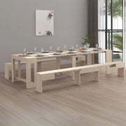 Panca Quedan, Set di 2 sedute per tavolo da pranzo, Panche allungabili, 290x25h45 cm, Olmo