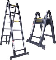 Scala Telescopica - Scala Telescopica a Volo - Altezza di Lavoro - Alluminio - Adatto per Uso Privato e Professionale - Scala Telescopica a Volo - Massima Carico 150 kg