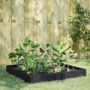 Fioriera Rialzata da Giardino-Vaso da Esterno-Fioriera Elevata Nera 100x100x26 cm in Acciaio