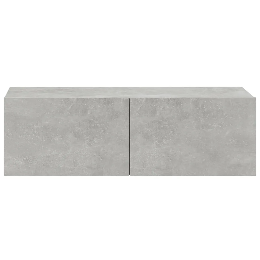 Mobili TV da Parete 2 pz | Armadietto TV | Mobile Porta TV Grigio Cemento 100x30x30 cm in Legno