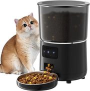 Automatico Cibo per Gatti con Connessione WiFi e App - Capacità 4 Litri - Blocco di Sicurezza - Alimentazione Programmata - 1-20 Pasti al Giorno - Ideale per Alimentazione Esterna