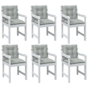 Cuscini Sedia Schiena Bassa 4 pz Grigio MÃ©lange 100x50x7 cm