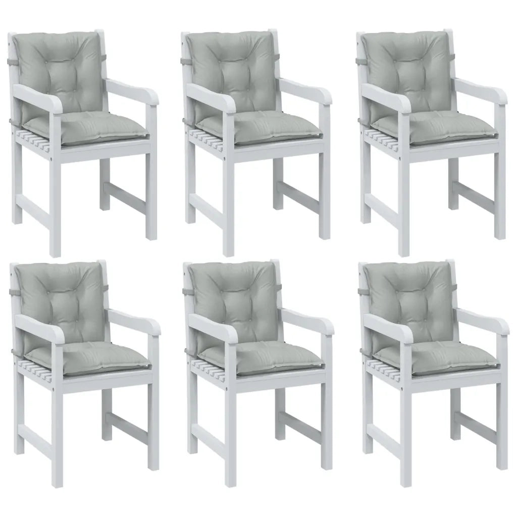 Cuscini Sedia Schiena Bassa 4 pz Grigio MÃ©lange 100x50x7 cm