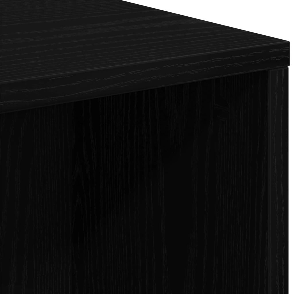 Scaffale  Nero Quercia 50x25x105 cm Legno ingegnerizzato