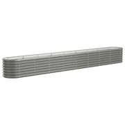 Fioriere | Cassetta per fiori | Letto Giardino Acciaio Zincato 332x40x36 cm Grigio