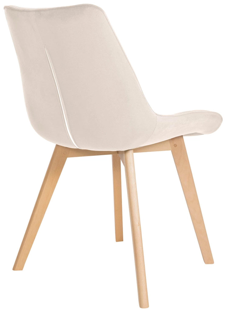 Sedia Brook Velvet crema