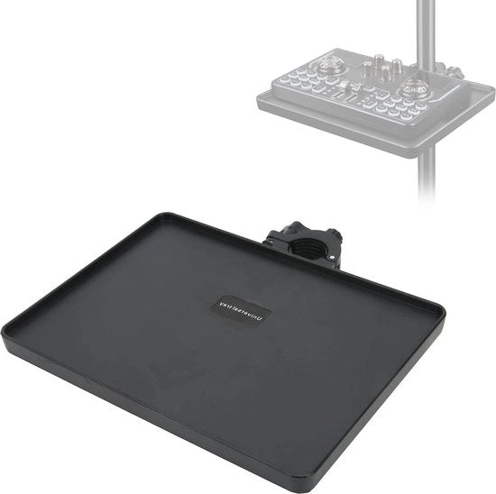 Piattaforma di Microfono Tablet ABS Multifunzionale con Carte Audio Portaoggetti - Sostegno in Metallo per Stativo Accessori di Trasmissione in Diretta.