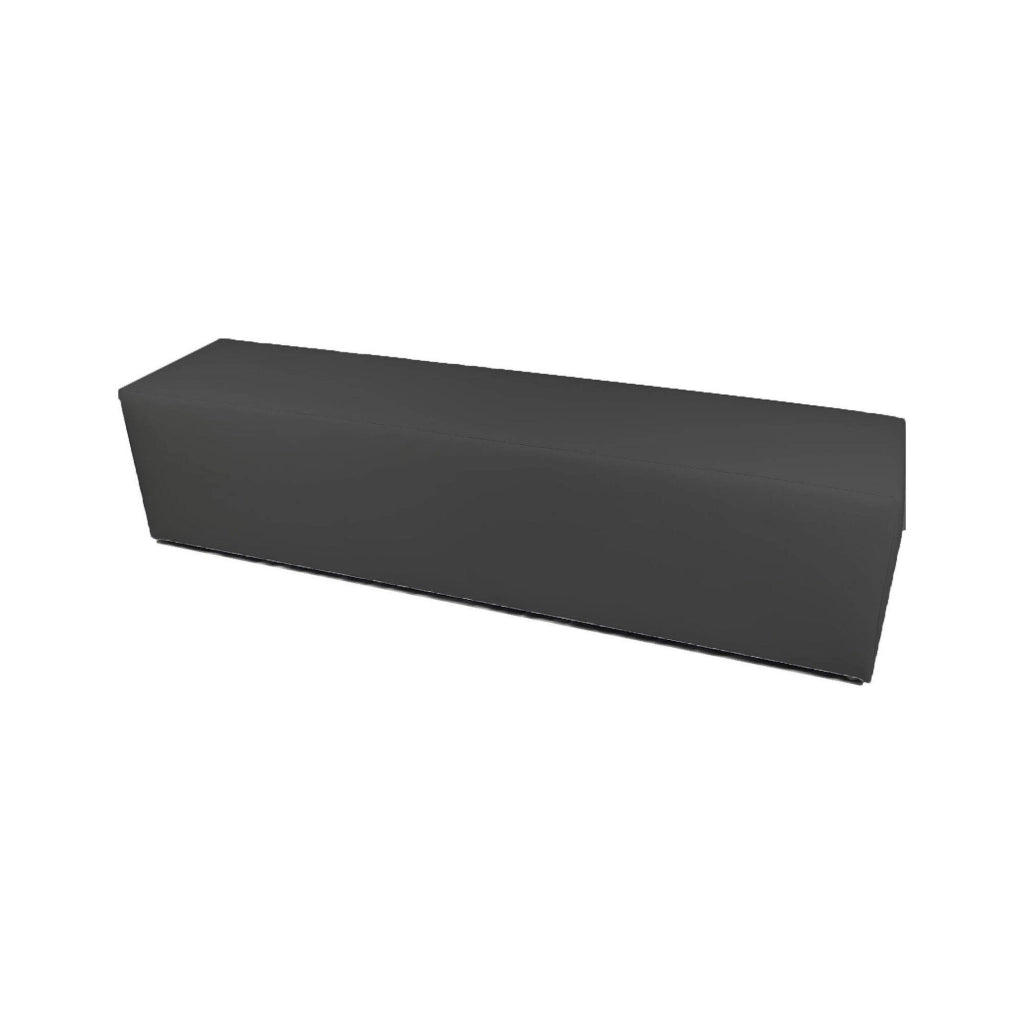 Pouf Apecchio, Poltrona multiuso, Poltroncina sacco, Pouf poggiapiedi, Made in Italy, 180x40 h42 cm, Grigio