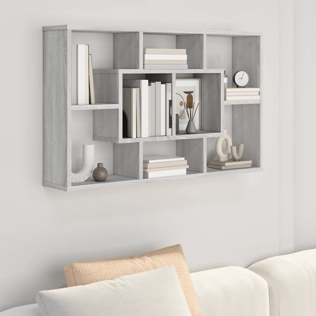 Mensola a Muro Grigio Sonoma 85x16x52,5 cm in Legno Multistrato CFW4973202
