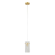 Lampada a sospensione Merto oro vetro 1xE14 Italux