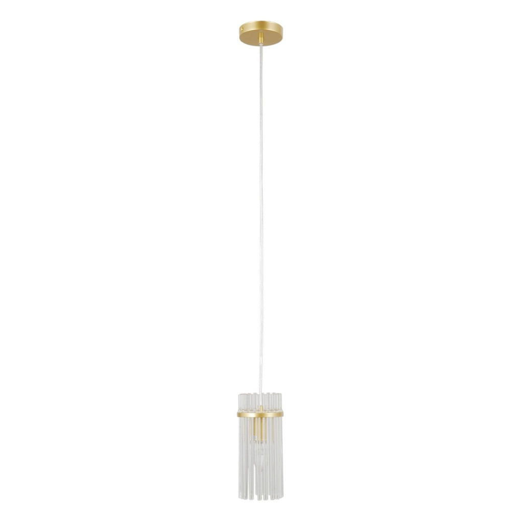 Lampada a sospensione Merto oro vetro 1xE14 Italux