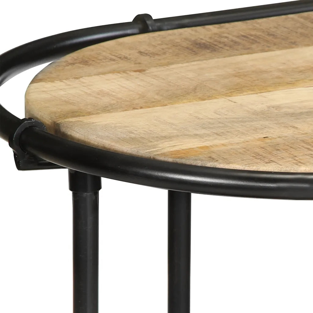 vidaXL Tavolo Consolle 110x42x76 cm in Legno Massello Grezzo di Mango