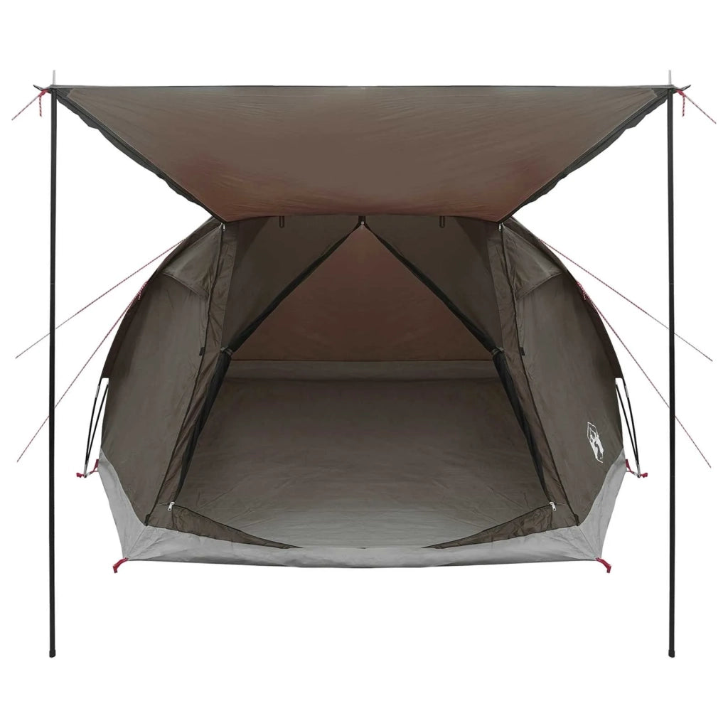 Tenda Capanna Marrone grigio 4 persone Poliestere e Acciaio 42029011