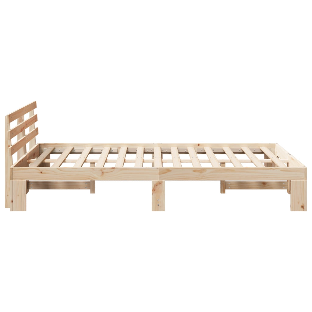 Struttura Letto in Legno di Pino Legno Naturale Legno Massello