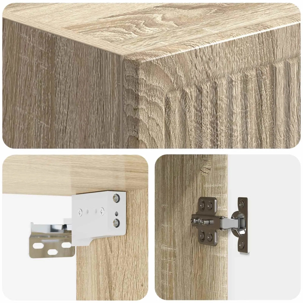 Mobiletto a muro Rovere Sonoma 33 x 34,5 x 90 cm 897907