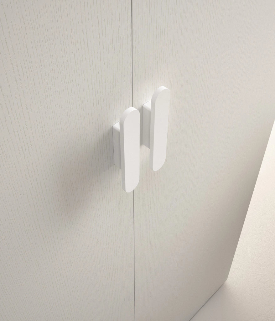 Armadio Camera da Letto Nigella, Guardaroba 2 Ante Appendiabiti Made in Italy, 52.00x180.00h cm Bianco