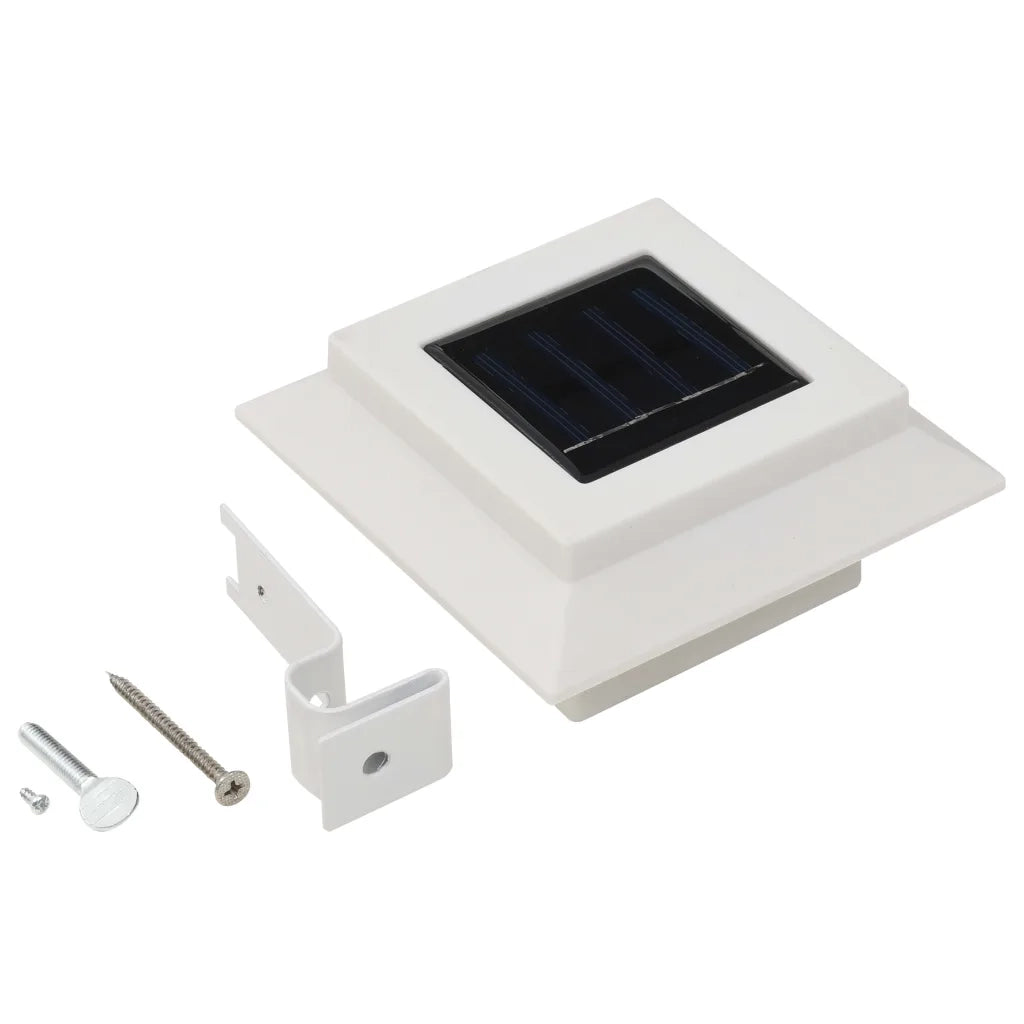 Lampade Solari da Esterni 6 pz a LED Quadrate 12 cm Bianco CFW3155651