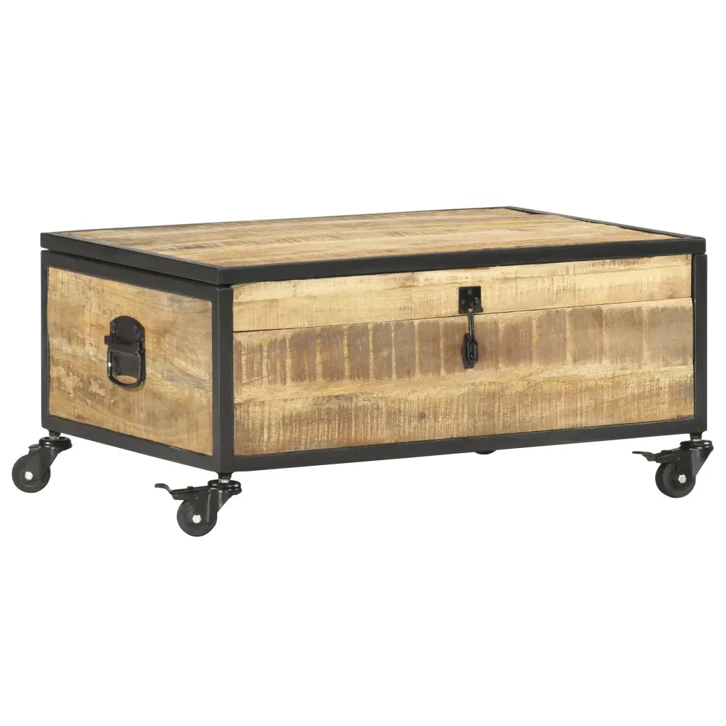 Tavolino da CaffÃ¨ 70x50x33 cm in Legno Massello di Mango cod mxl 18717