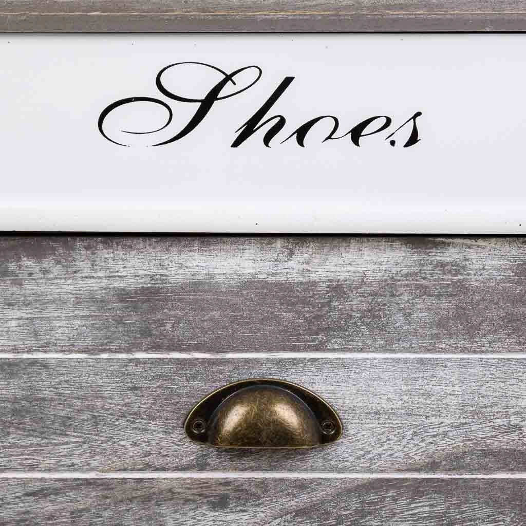 Scarpiera in legno bianco 50x28x98h