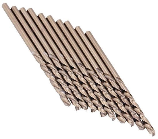 Set di Trapani a Cobalto - 1mm e 3mm - 10 pezzi - Per Acciaio Inossidabile, Ferro Fondente e Altro