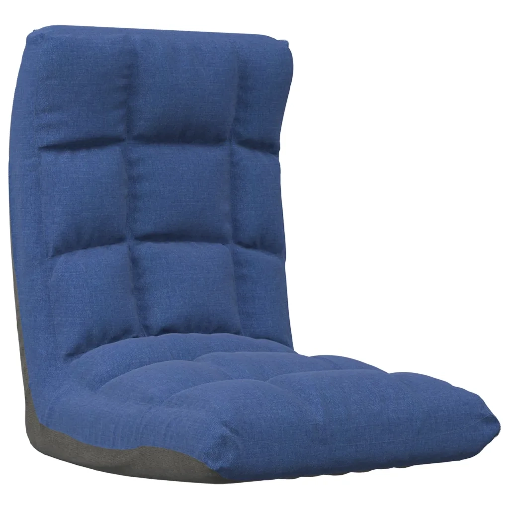 Sedia a Sdraio da Terra Pieghevole Blu in Tessuto CFW6599800