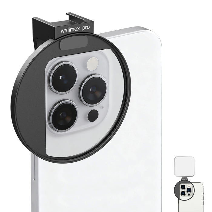 Portafiltro per smartphone, supporta filtri fotografici diffusione ND polarizzatore da 67 mm, attacco cold shoe per LED e microfono, accessorio per fotografia con cellulare