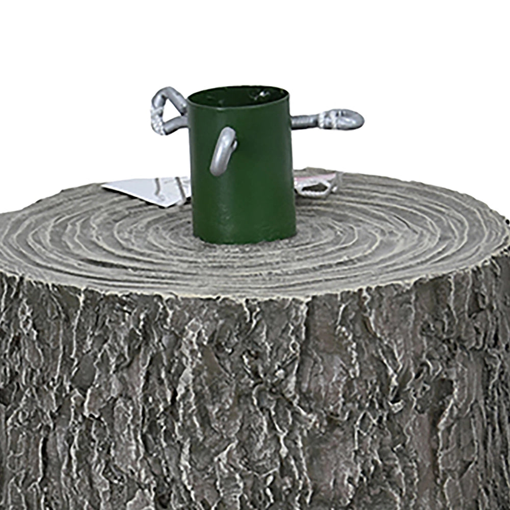 Base Supporto Albero di Natale Grigio Tronco Natalizio 28cm Realistico Universale