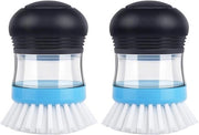 Borsetto per cucina per pulire padella da 2 pezzi blu marino/blu con pennello per spalmare sapone