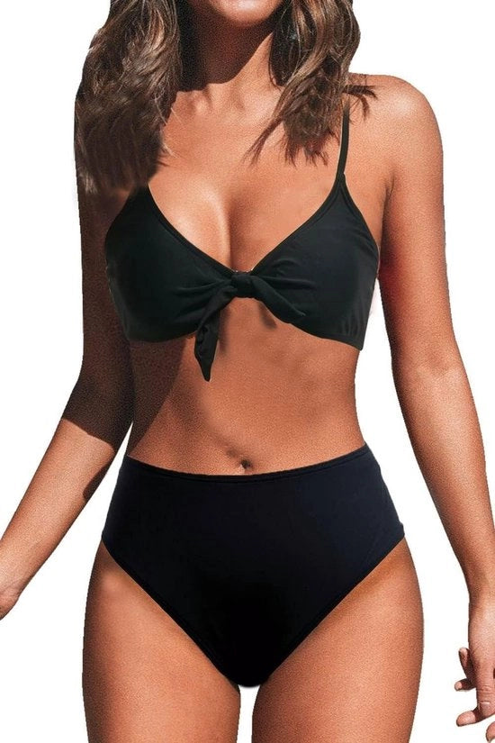 Badpak Donna con Alta Cintura, Bustina Coperta, Cintura per Busto e Costume da Bagno a Fiamme con Disegno di Fiori - Abbigliamento da Bagno Estivo a Due Pezzi