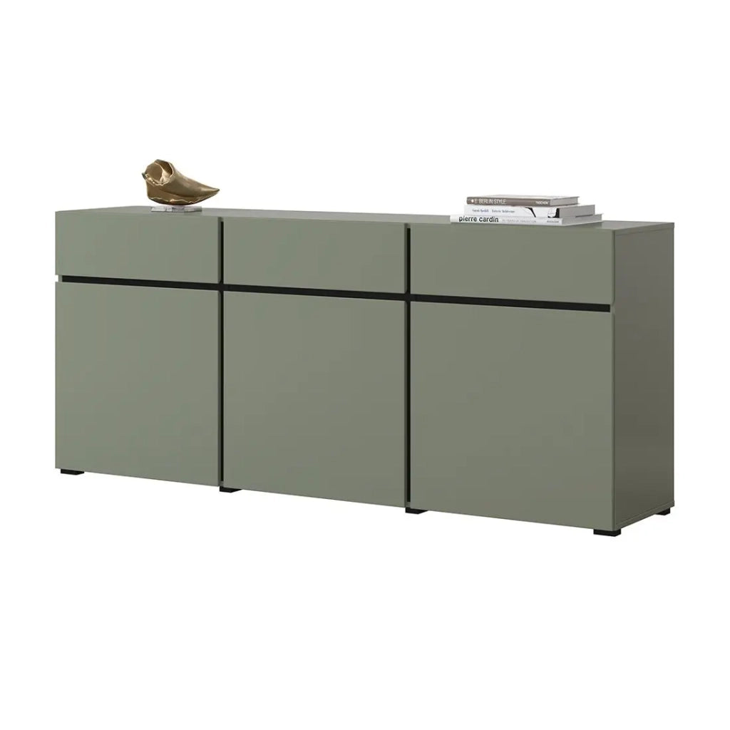 Set di 3 mobili design colore verde salvia per soggiorno collezione HAVANA.