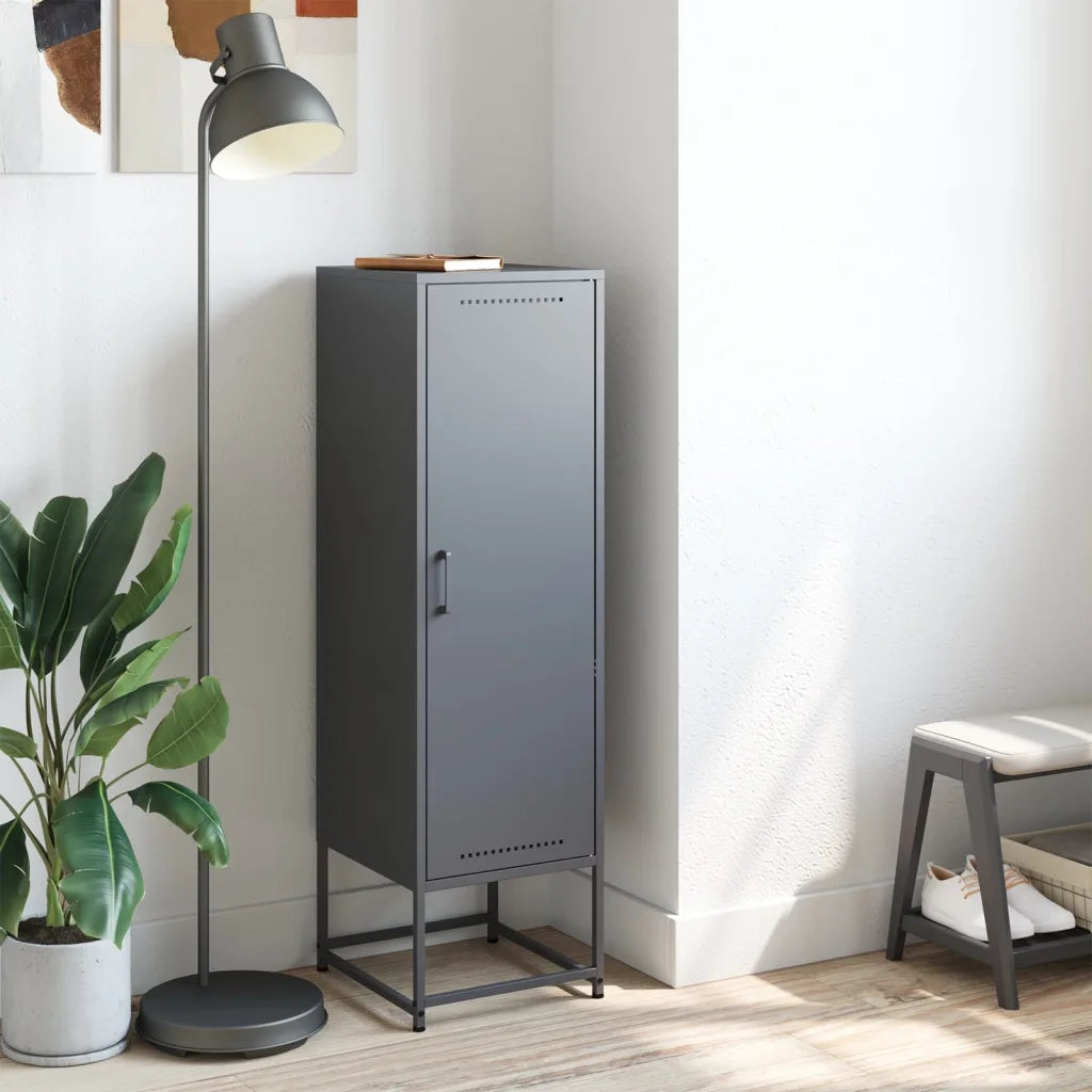 vidaXL Credenza Antracite 36x39x123 cm in Acciaio