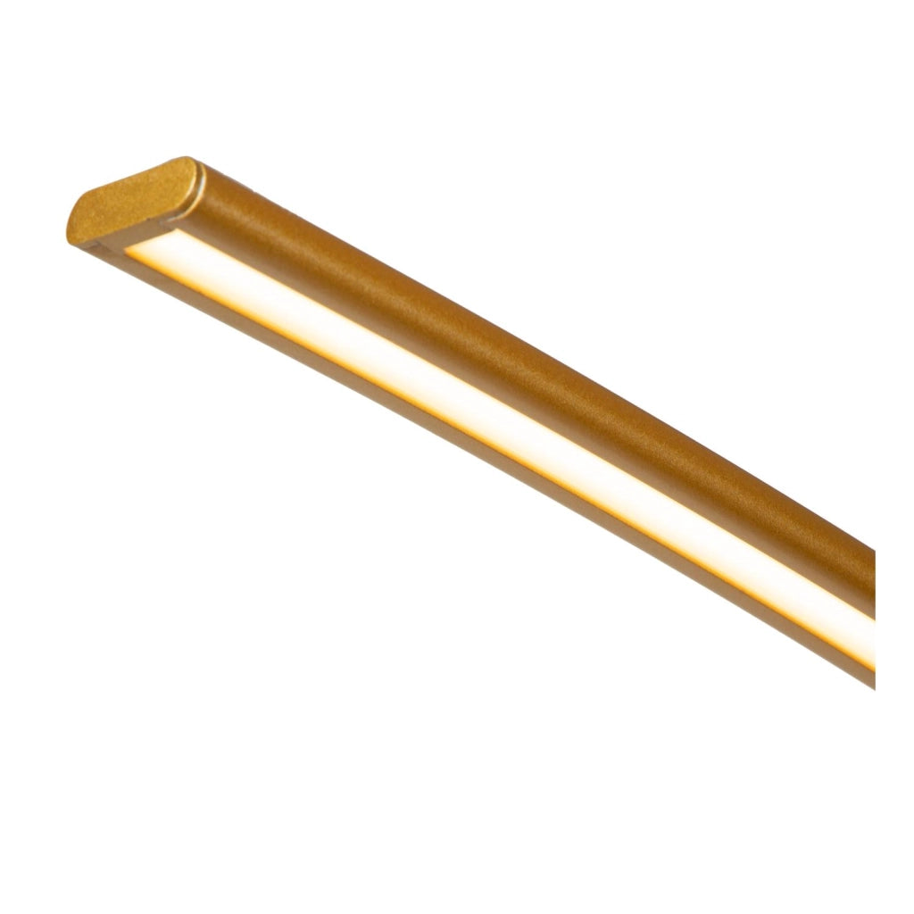 Lampada da terra ad arco LED oro nero CURVE Lucide