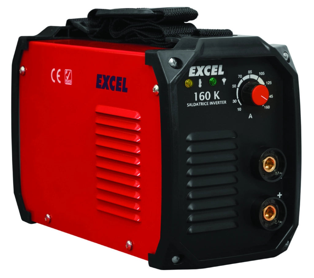 SALDATRICE ELETTRICA INVERTER 160K  mm.310x200x140h.  peso kg.4.3    EXCEL