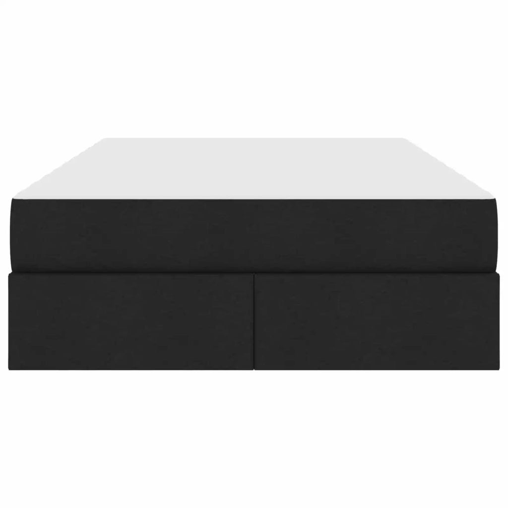 Letto con contenitore e materasso Nero 120 x 190 cm Poliestere 3399648