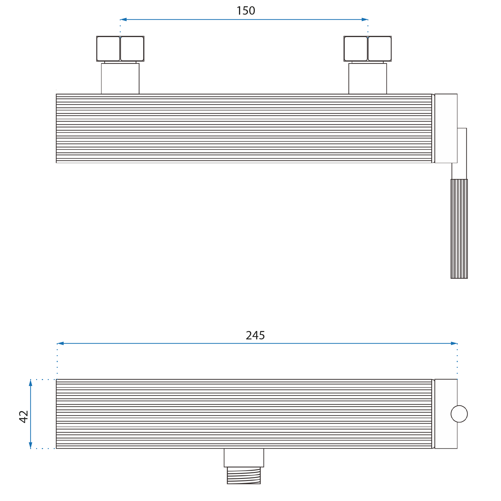 Rubinetto Doccia Rea Argon Brush Gold