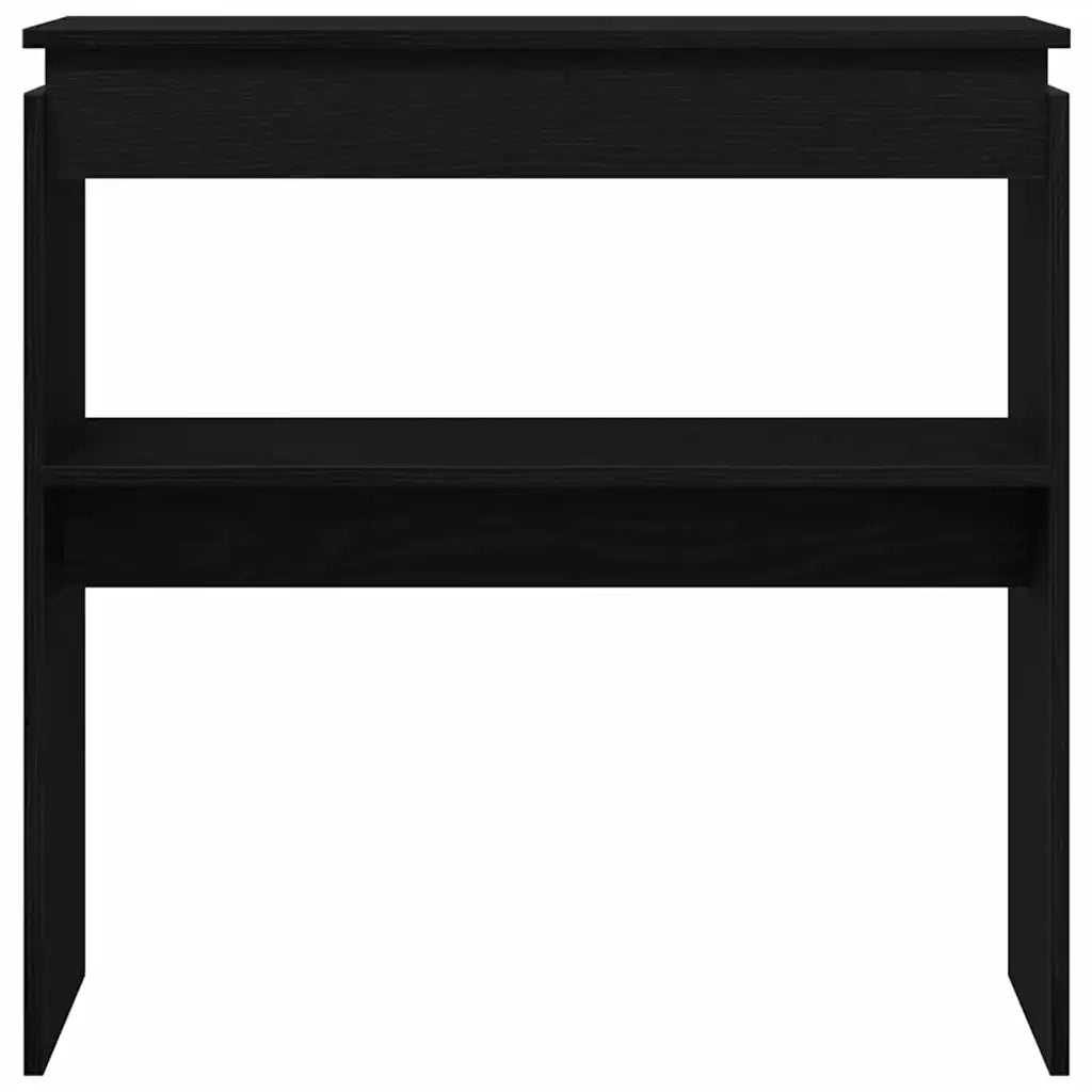 Tavolo consolle Rovere Nero 80 x 30 x 80 cm Legno multistrato 862661