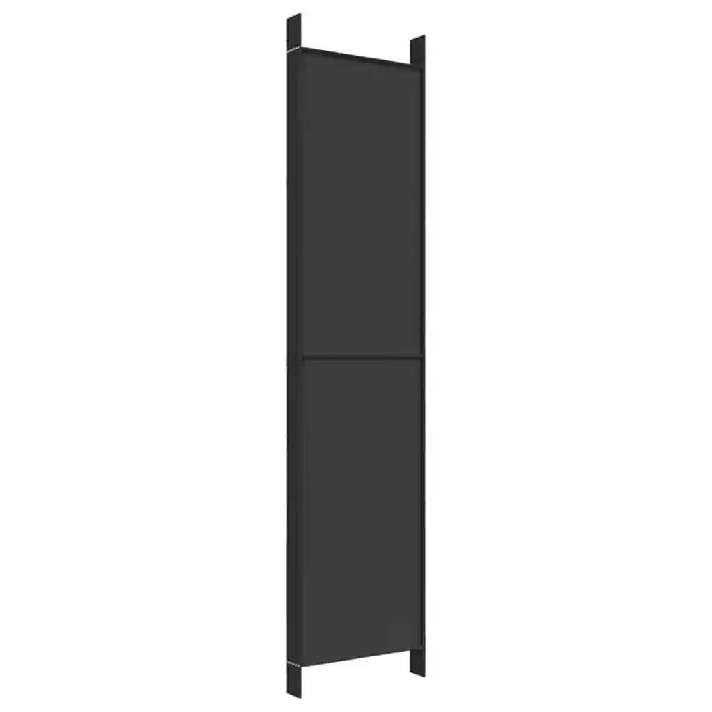 Divisorio a 6 Pannelli-Set di 6 pannelli Paravento Nero 300x220 cm in Tessuto