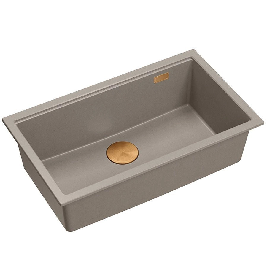 Lavello In Granito Logan 110 Beige Tappo rame spazzolato