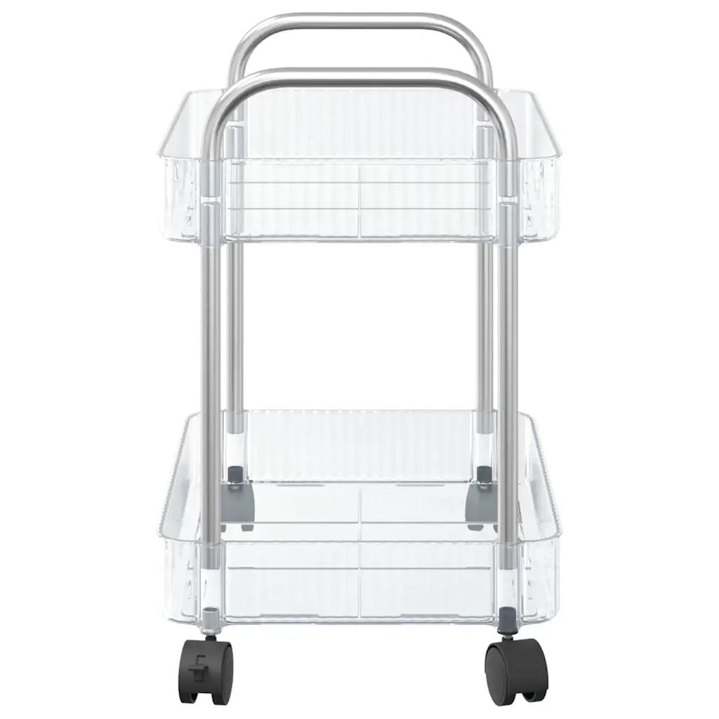 Carrello Portaoggetti a 2 Livelli 37x28x43,5 cm in Acrilico 4012375