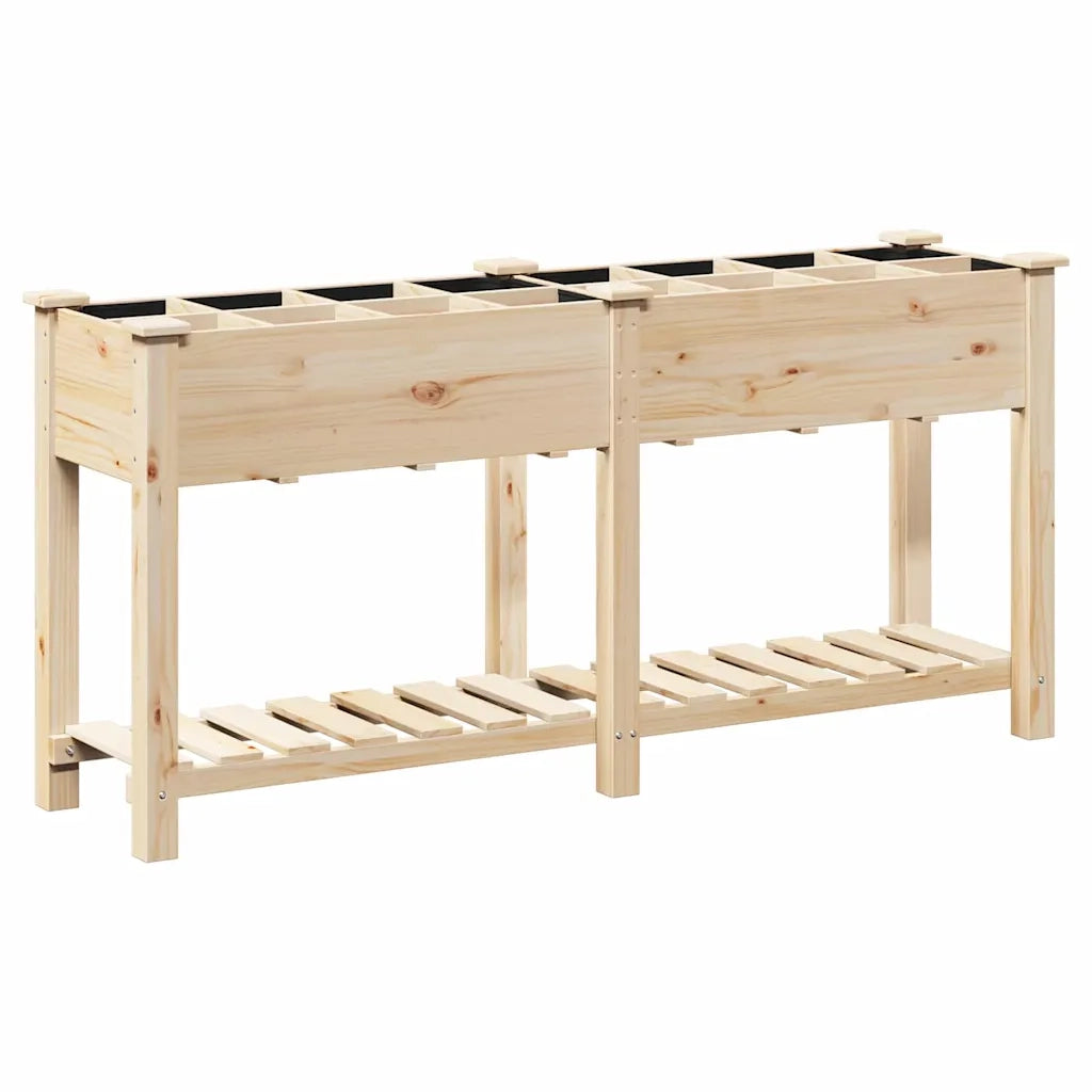 Vaso da giardino con lo scaffale Beige 161,5 x 45 x 76,5 cm 42006581