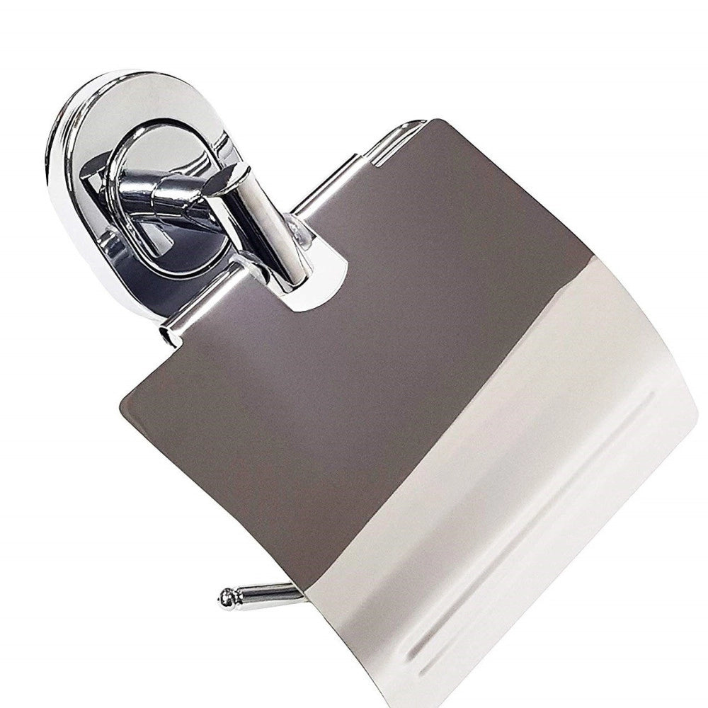 Trade Shop - Porta Rotolo Portarotolo Carta Igienica Esy 69190 Acciaio Accessori Bagno Parete -
