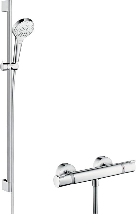 Doucheset di alta qualità con termostato Ecostat Comfort e 3 getti - 90 cm