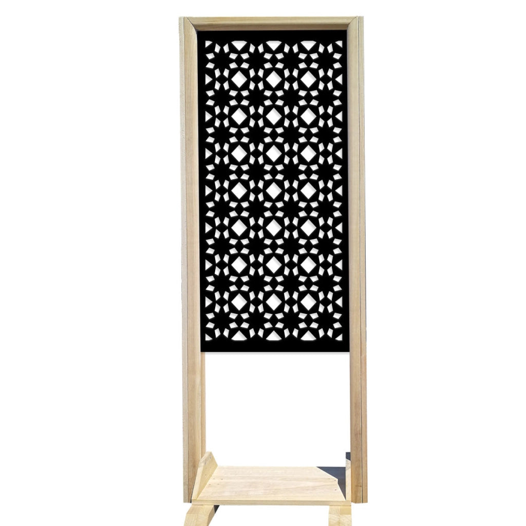 PSYCHEDELIC - Separè - Paravento modulabile - 70x190cm - in Legno e PVC Colore: nero