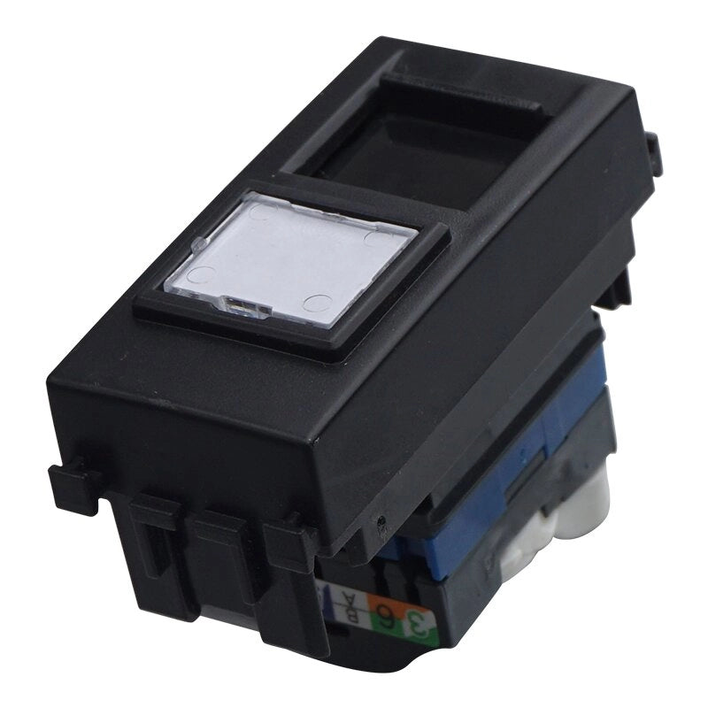 Ettroit Serie Venus Presa Lan Ethernet Cat6 rj45 Nera Compatibile con Vimar Arke' VA2356