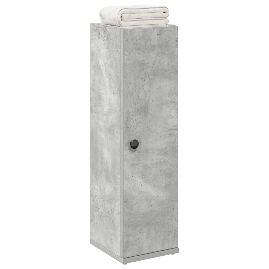 Mobile da Bagno | Armadio da bagno con Portarotolo Grigio Cemento 20,5x22x72 cm