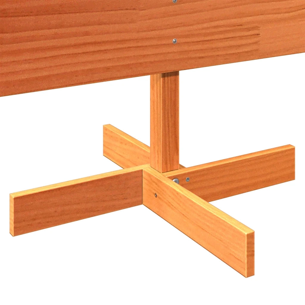 vidaXL Albero di Natale Marrone Cera 150 cm in Legno Massello di Pino
