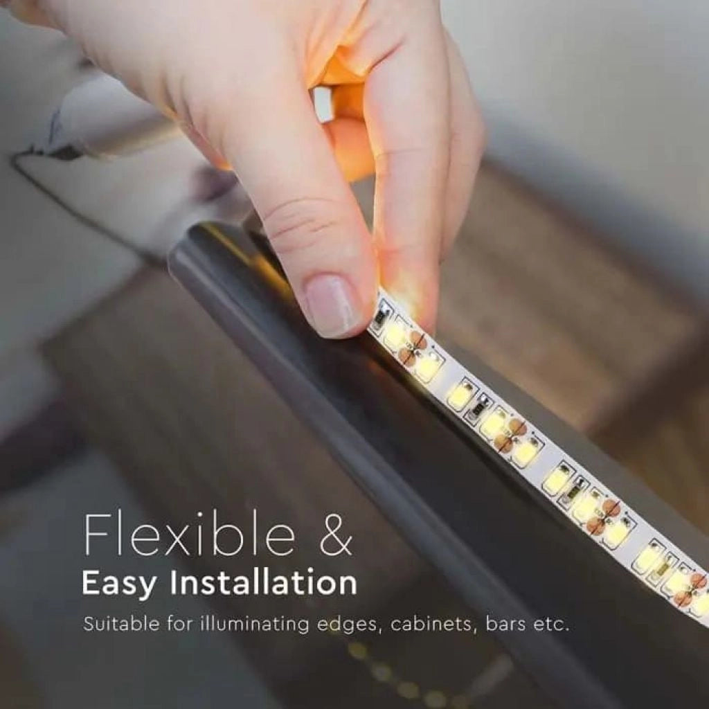 Striscia Strip LED SMD2835 12W/m 5m 168 LED/m 140LM/W 24V 4000K IP20 10mm