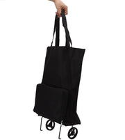 Carrello per Spese con Capacità Grande - Opaco - Portatile - Resistente alle Intemperie - Multifunzionale - Tela Rigida in Canapa - Carrello per Spese Portatile