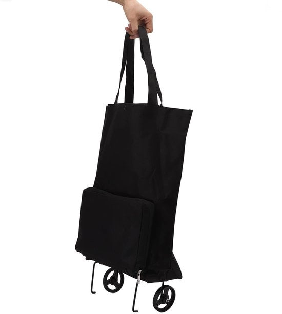 Carrello per Spese con Capacità Grande - Opaco - Portatile - Resistente alle Intemperie - Multifunzionale - Tela Rigida in Canapa - Carrello per Spese Portatile