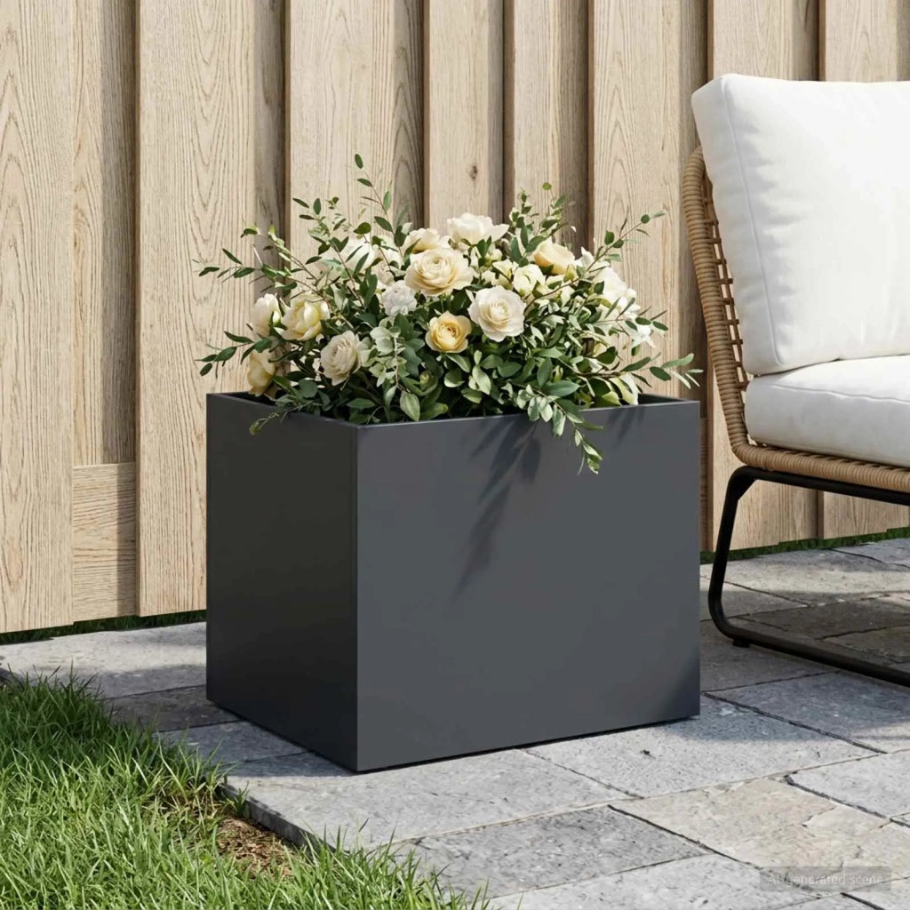Vaso da giardino Antracite 40 x 30 x 30 cm 8005194